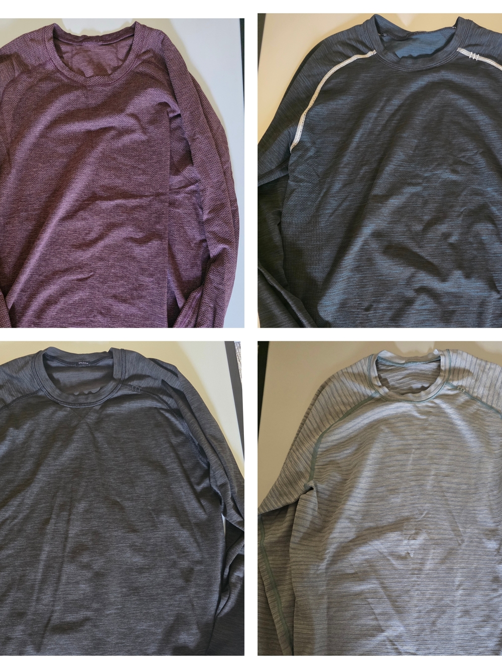 lululemon athletica  BUNDLE OF 4 Men's Long-Sleeve Crew